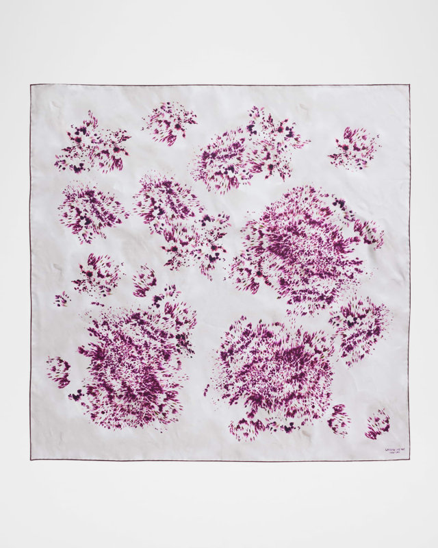 Spotted Glaze Silk Twill Square Scarf